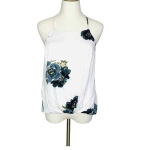 Floral crop tank top